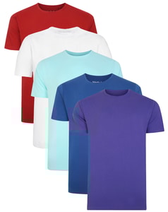 Bigdude – 5er-Pack schlichte T-Shirts